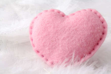 Soft heart on white background
