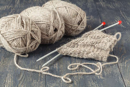 Female home leisure hobby, knitting