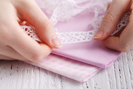Dressmaking, creativity and sewing workshop concept