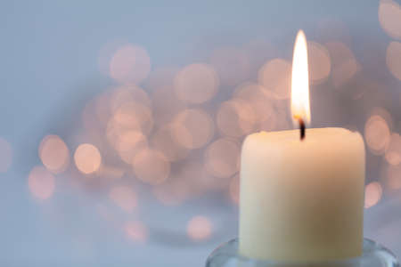 Light abstract blur with candleの写真素材