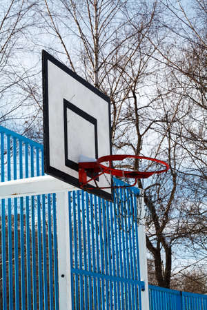 basketball court in winter