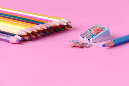 Pencil sharpener with color pencils