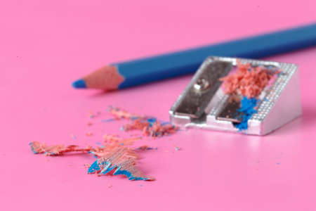 Creative art idea concept with pens on pink