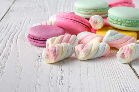Pile of sweets on white backgroundの写真素材