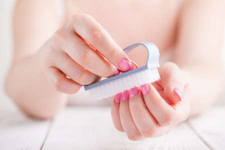 brush your nailsの写真素材