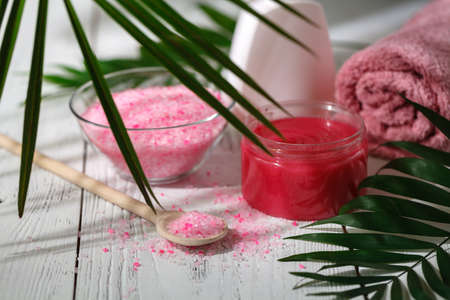Natural organic cosmetics for hair care. Bath products, bathroom set