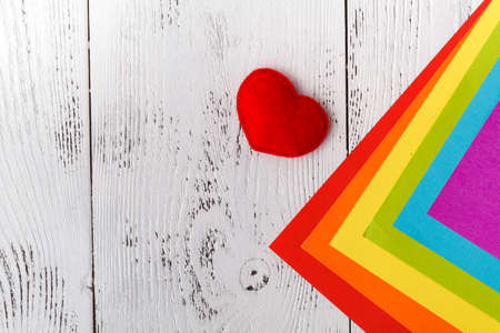 Colorful papers with copy spaceの写真素材