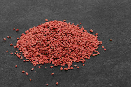 pile of pink fertilizer for plantsの写真素材