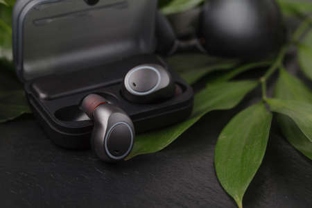 Bluetooth earphones for listen music in any weather on street