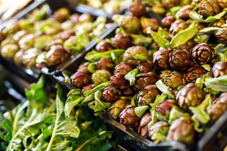 Artichokes on local farmer market in Italy