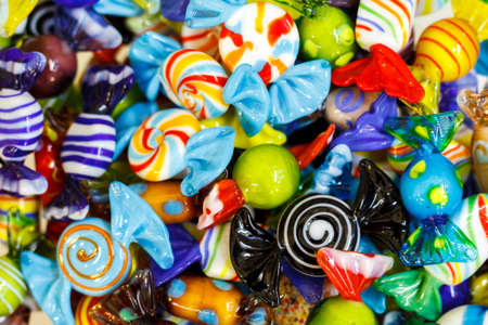 Glass souvenirs from the island of Murano, Italyの写真素材