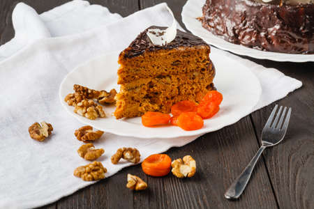 sweet honey-cake for holiday breakfastの写真素材