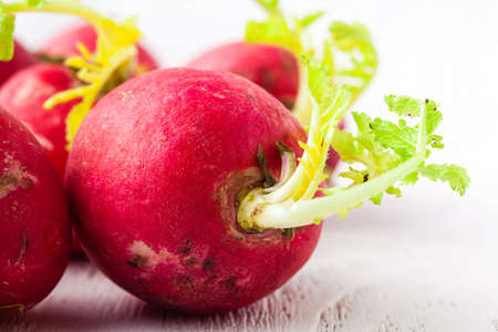 Close-up of ugly but natural fresh radishesの写真素材