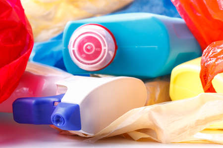 Close up of a Recycling plasticの写真素材