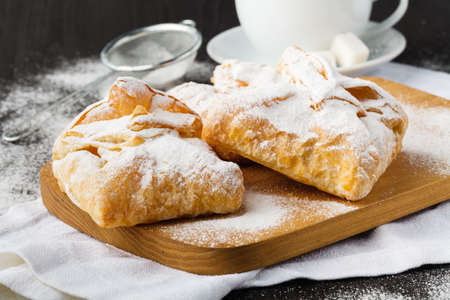 Pies of puff pastry close upの写真素材