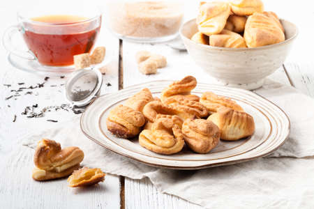 cookies cottage cheese for light breakfastの写真素材