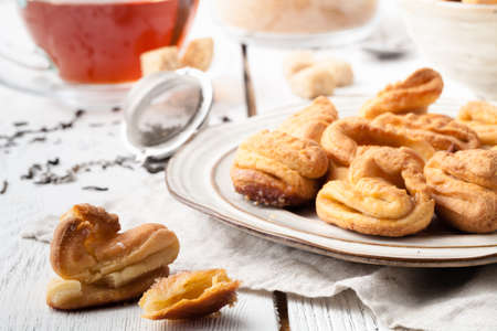 cookies cottage cheese for light breakfastの写真素材