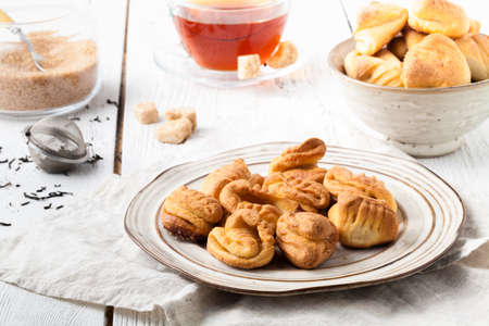 cookies cottage cheese for light breakfastの写真素材