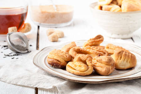 cookies cottage cheese for light breakfastの写真素材