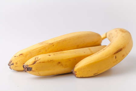Bunch of bananas on white backgroundの写真素材