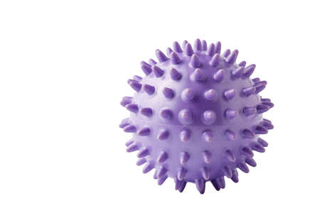 Spiky massage ball isolated on the white backgroundの写真素材