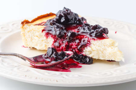 Dessert - Pear Cake with Berries close up viewの写真素材