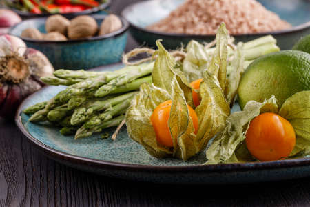 Asparagus for clean and healthy diet and eatingの写真素材