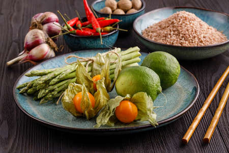 Asparagus for clean and healthy diet and eatingの写真素材