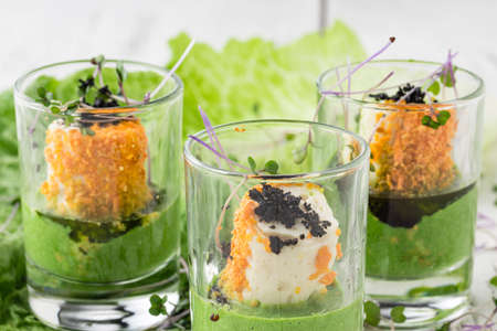 catering weddings table with glassesの写真素材