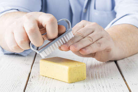 wash your hands with soap to prevent corona virusの写真素材