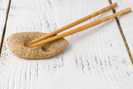 Set of China tea with stoneの写真素材