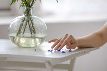 young modern girl with nude makeup, beauty salon conceptの写真素材