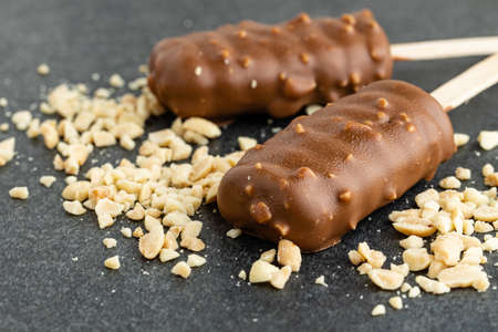Chocolate Cake ice cream Balls on the sticks