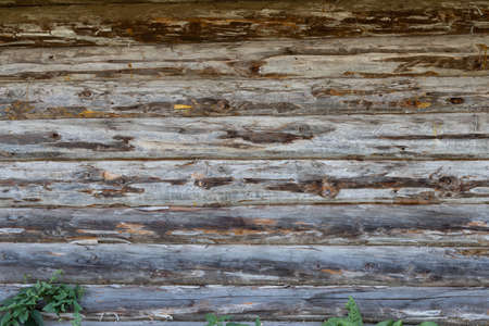 wooden background, wall of old peasnat houseの写真素材