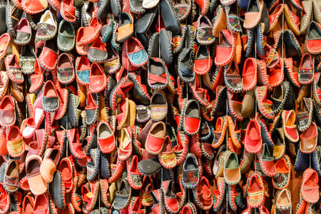 homemade children's leather shoes at the oriental bazaar
