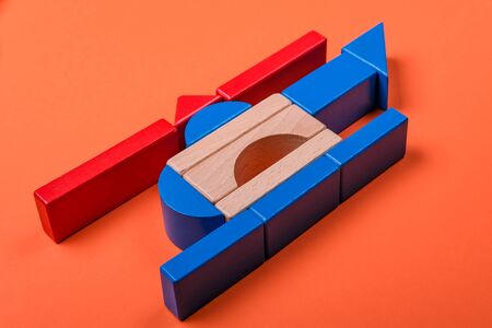 Colorful Various Shape Shape Building Blocks Kid Toys for Playing and Educational Purpose in red,...