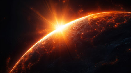 sun view from spaceの素材
