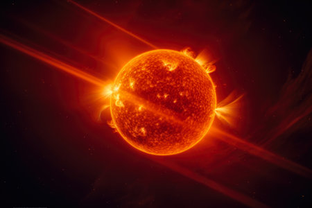 sun view from spaceの素材
