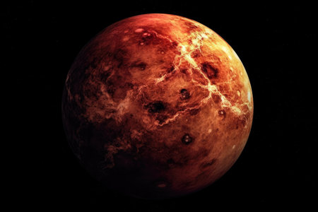 planet Venus view from spaceの素材