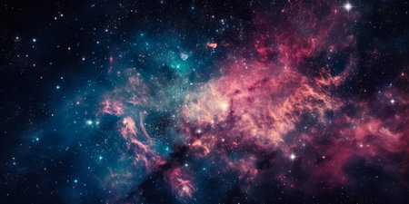 Planets and galaxy, science fiction wallpaper. beauty of deep space. Billions of galaxies in the universe Cosmic art backgroundの素材