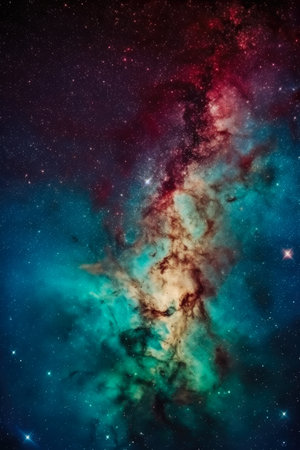 Star field in space a nebulae and a gas congestion.の素材