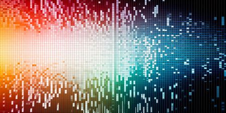 abstract digital equalizer background, technology concept, Marketing and Advertising, light colors, binary digits, minimal backgroundの素材