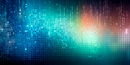 abstract digital equalizer background, technology concept, Marketing and Advertising, light colors, binary digits, minimal backgroundの素材