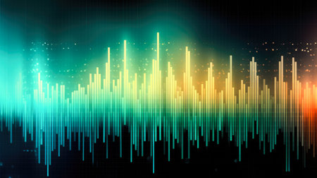 abstract digital equalizer background, technology concept, Marketing and Advertising, light colors, binary digits, minimal backgroundの素材