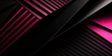 Black pink abstract modern background for design. dark. geometric shape. Diagonal lines, stripes. triangles. Gradient.の素材