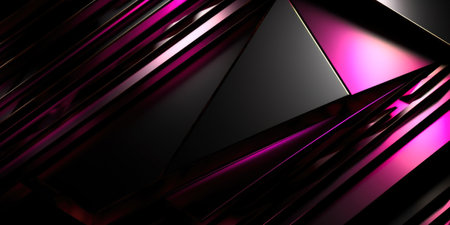 Black pink abstract modern background for design. dark. geometric shape. Diagonal lines, stripes. triangles. Gradient.の素材