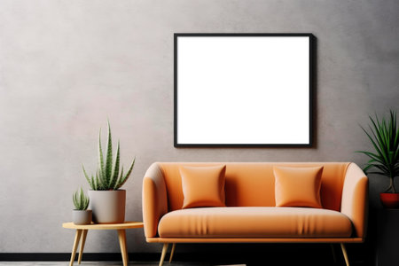 A blank canvas picture frame mockup offering endless possibilities for customization. Generative AIの素材
