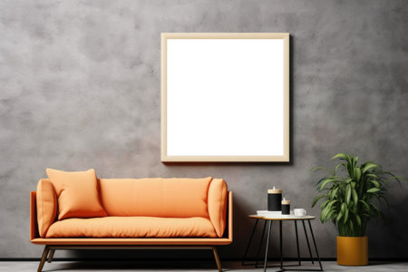 An untouched picture frame mockup, ready to showcase your unique vision and style. Generative AIの素材