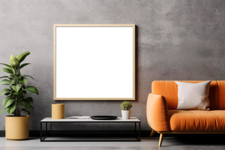 An empty picture frame mockup, awaiting your personal touch to bring it to life. Generative AIの素材