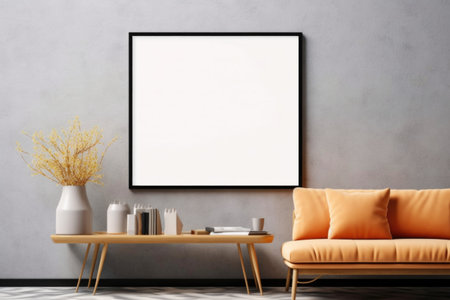 An untouched picture frame mockup, ready to showcase your unique vision and style. Generative AIの素材